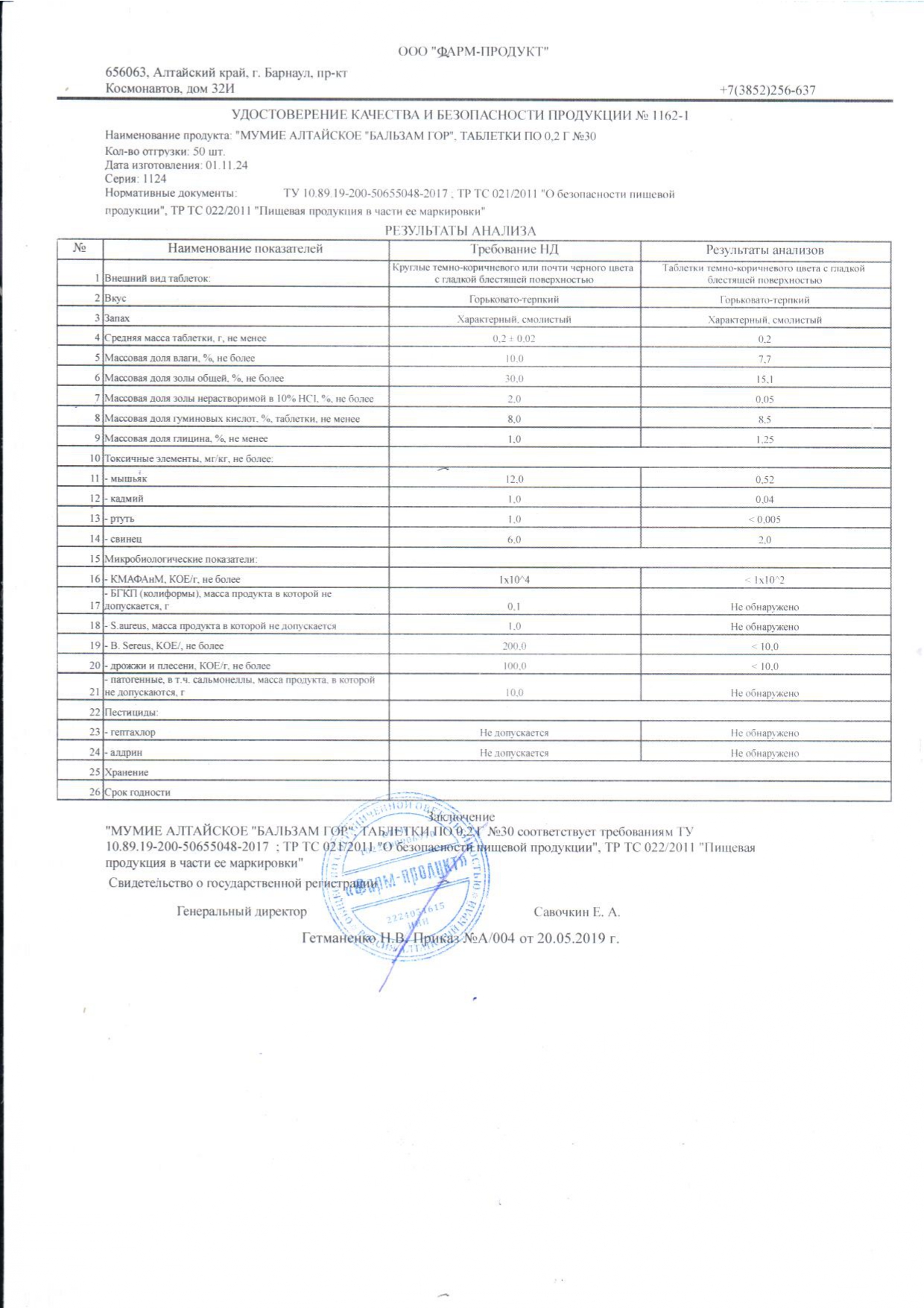 Паспорт №112024
